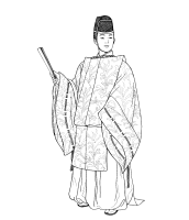 Een kleurplaat van  japanse kleding